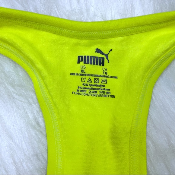 5x$25 Puma Neon Yellow Low Support Seamless Sports Bra - Picture 3 of 10